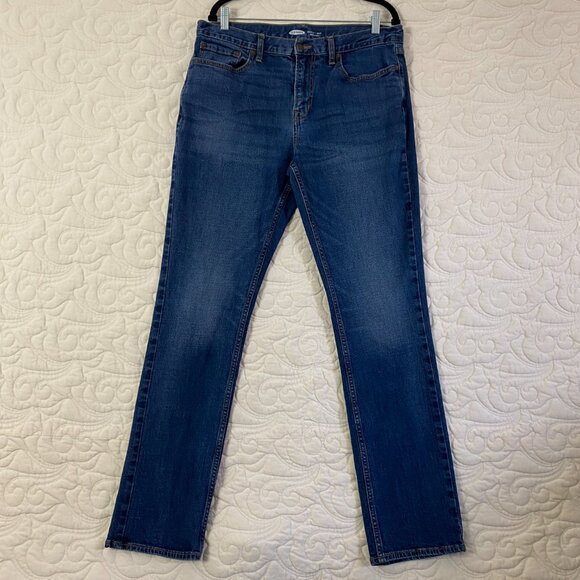 Old Navy Straight Jeans 34 x 34 Mens Blue Jeans - Picture 1 of 10